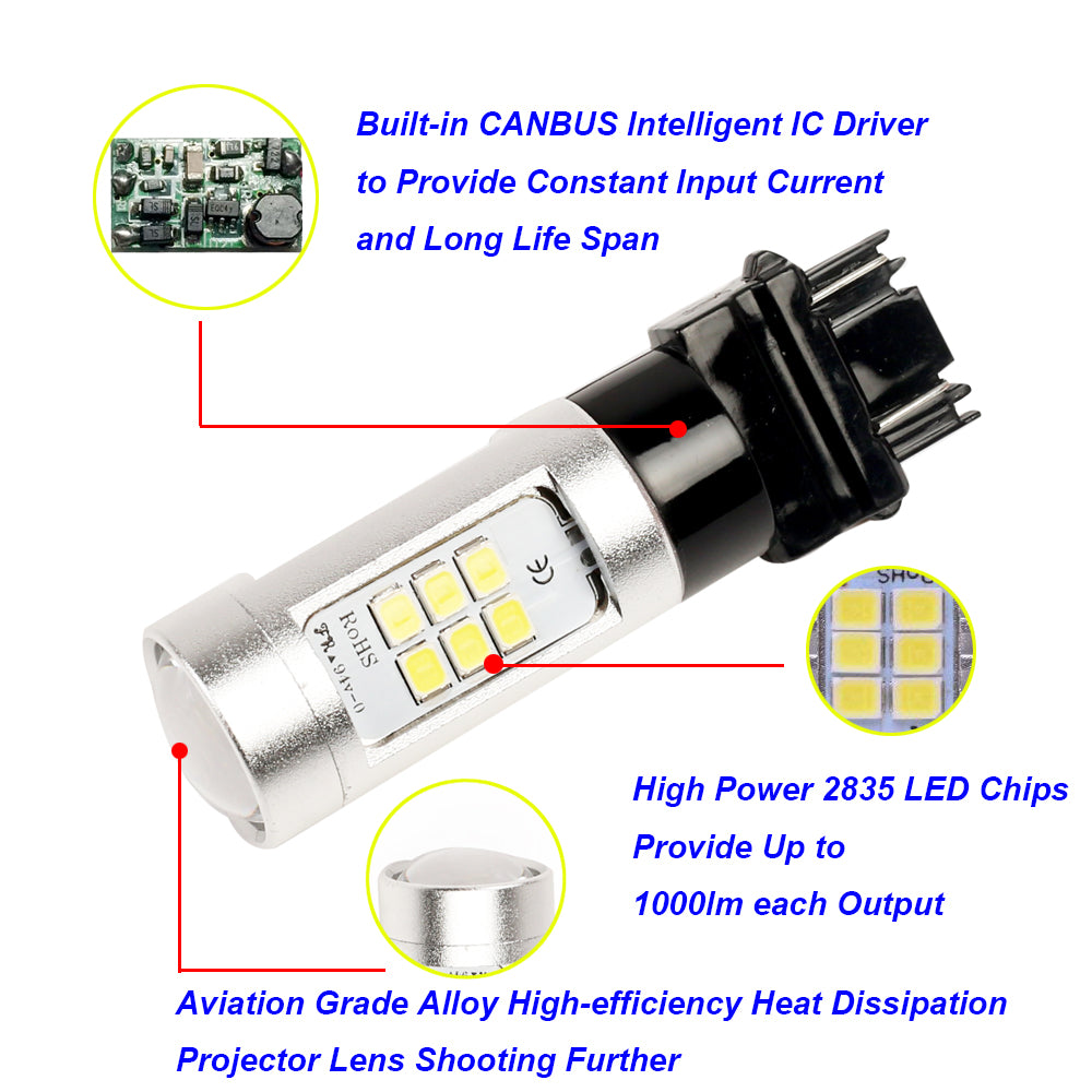 White High Power 3157 Reverse Backup LED Lights Bulb Fits Jeep Grand  Cherokee WJ