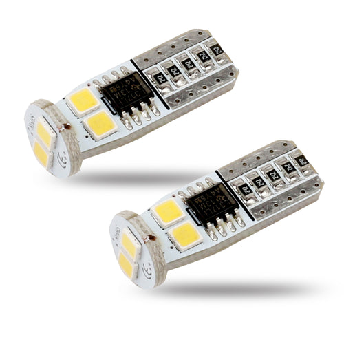 194 168 T10 W5W LED Interior Tag License Plate Light Bulbs 6000K White Error Free 6SMD High Power 3030 Chips (Pack of 2)