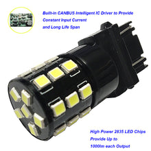 Load image into Gallery viewer, 3156 3157 LED Reverse Backup Light Bulbs 6000K White 27SMD High Power 2835 Chips (Pack of 2)