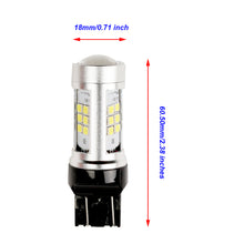 Load image into Gallery viewer, 7440 7443 W21W LED Reverse Backup DRL Light Bulbs 6000K White 21SMD High Power 2835 Chips with Projector (Pack of 2)