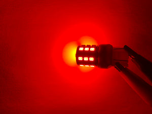 Brilliant Red 7443 7440 LED Brake Signal Light Bulbs 27SMD High Power 2835 Chips