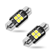 Load image into Gallery viewer, DE3175 DE3022 31MM LED Interior Map Dome Light Bulbs Festoon Error Free 6000K White 4SMD High Power 3030 Chips (Pack of 2)