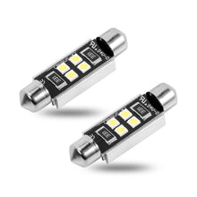 Load image into Gallery viewer, 578 6411 211 212-2 4410 42MM LED Interior License Plate Light Bulbs Festoon Error Free 6000K White 4SMD High Power 3030 Chips (Pack of 2)